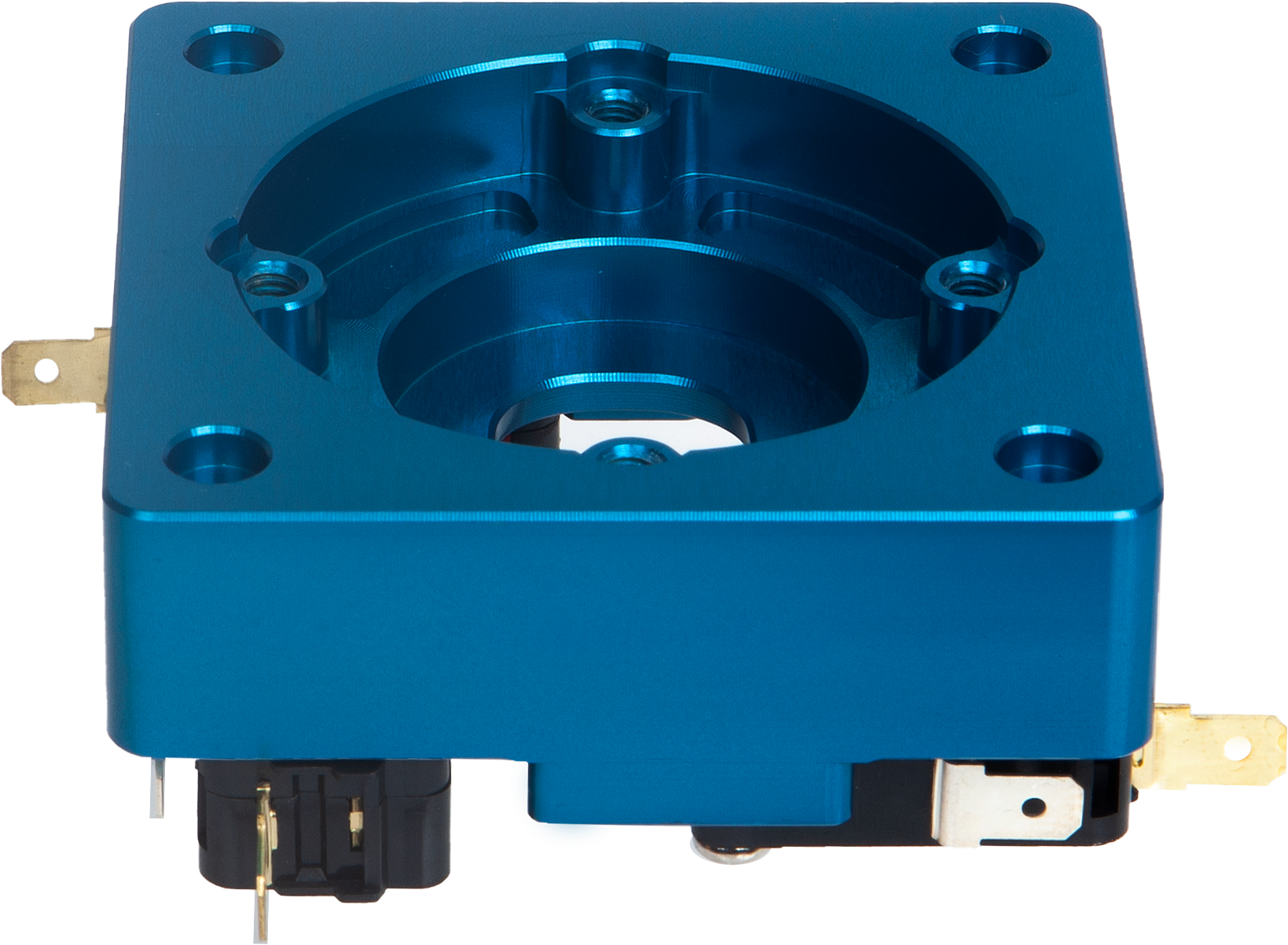 Machined interior of the SANJUKS V6 aluminum lower housing